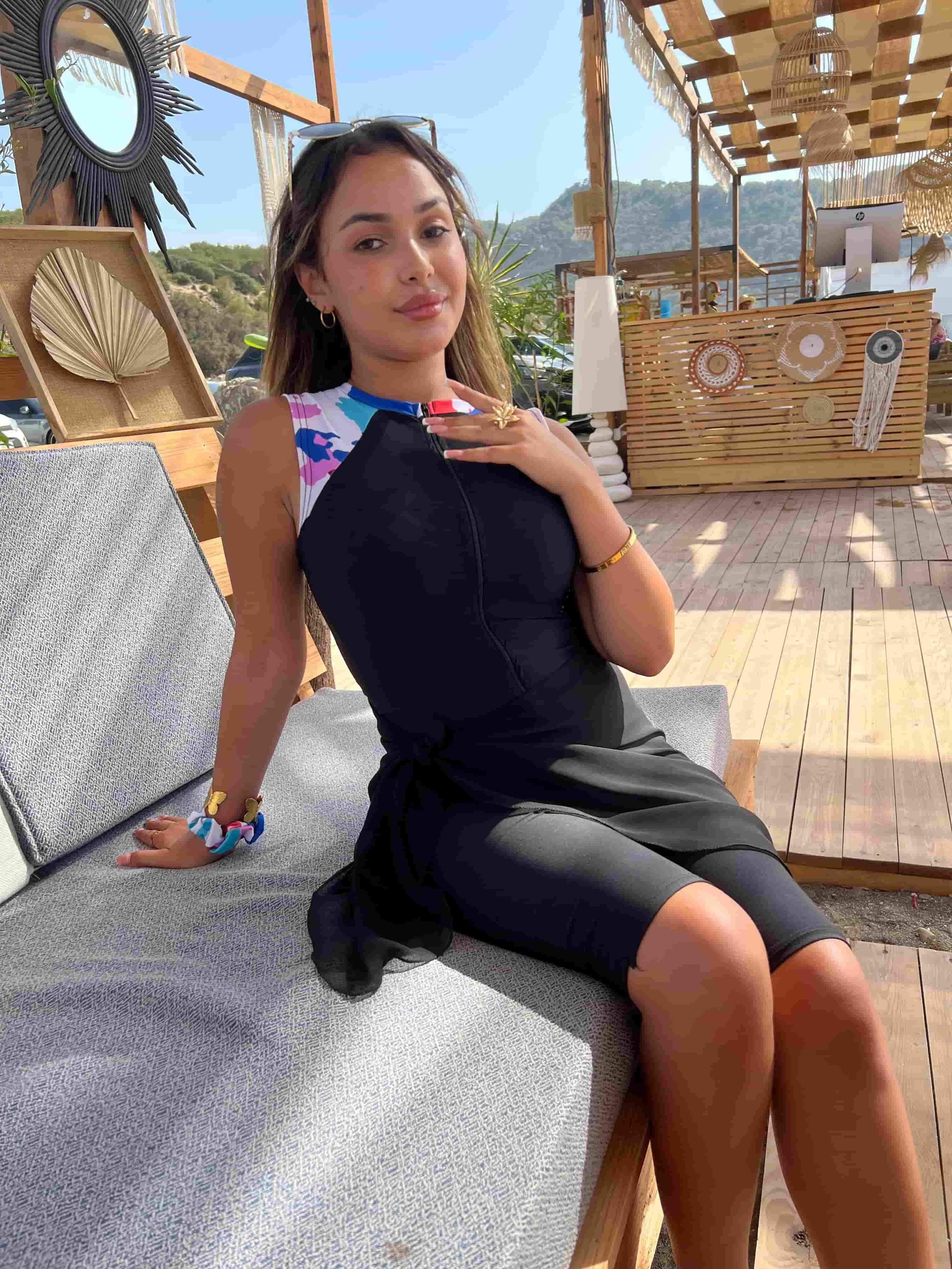 burkini sweet pop + pareo foulard noir