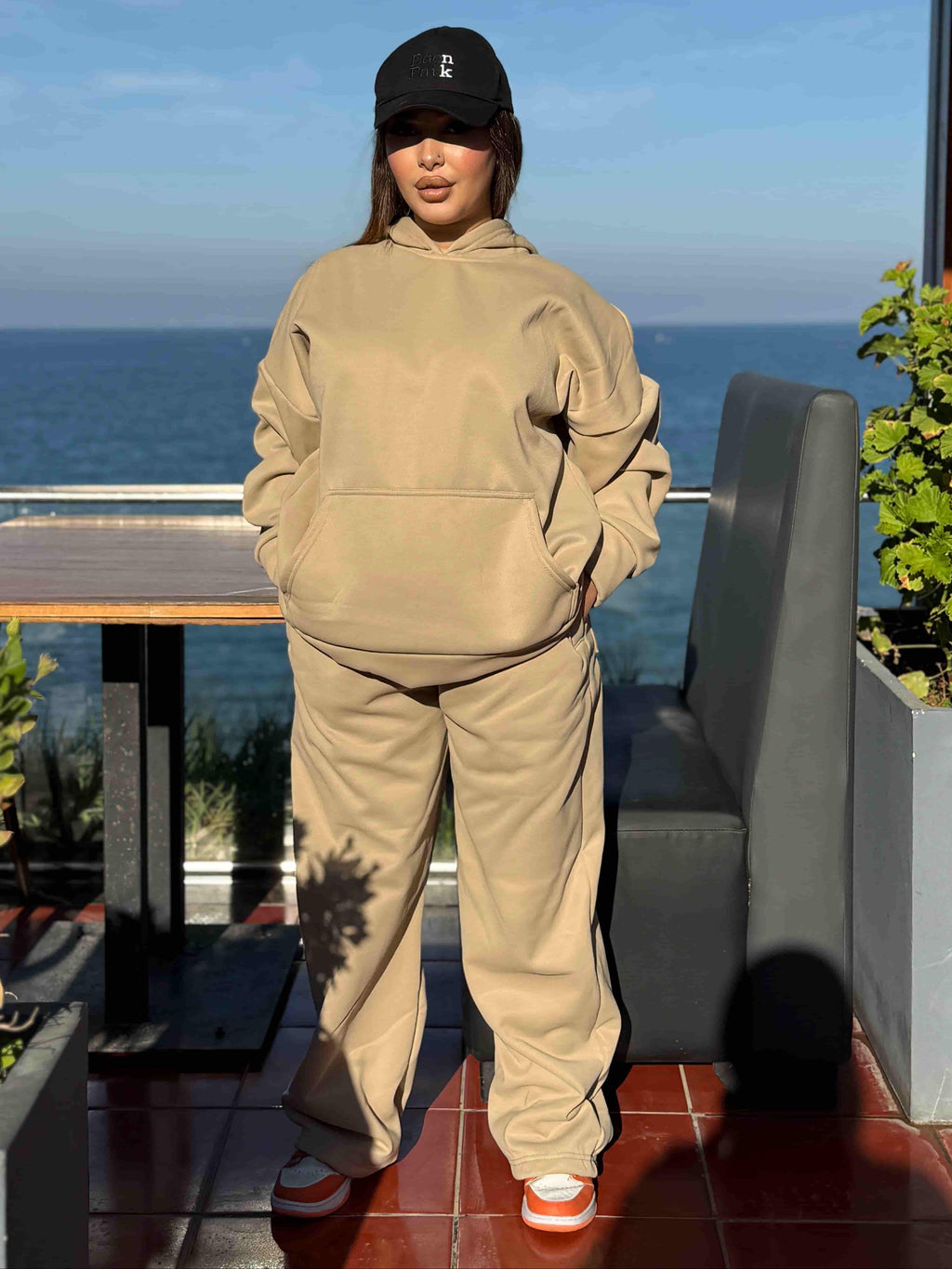 Beige tracksuit set
