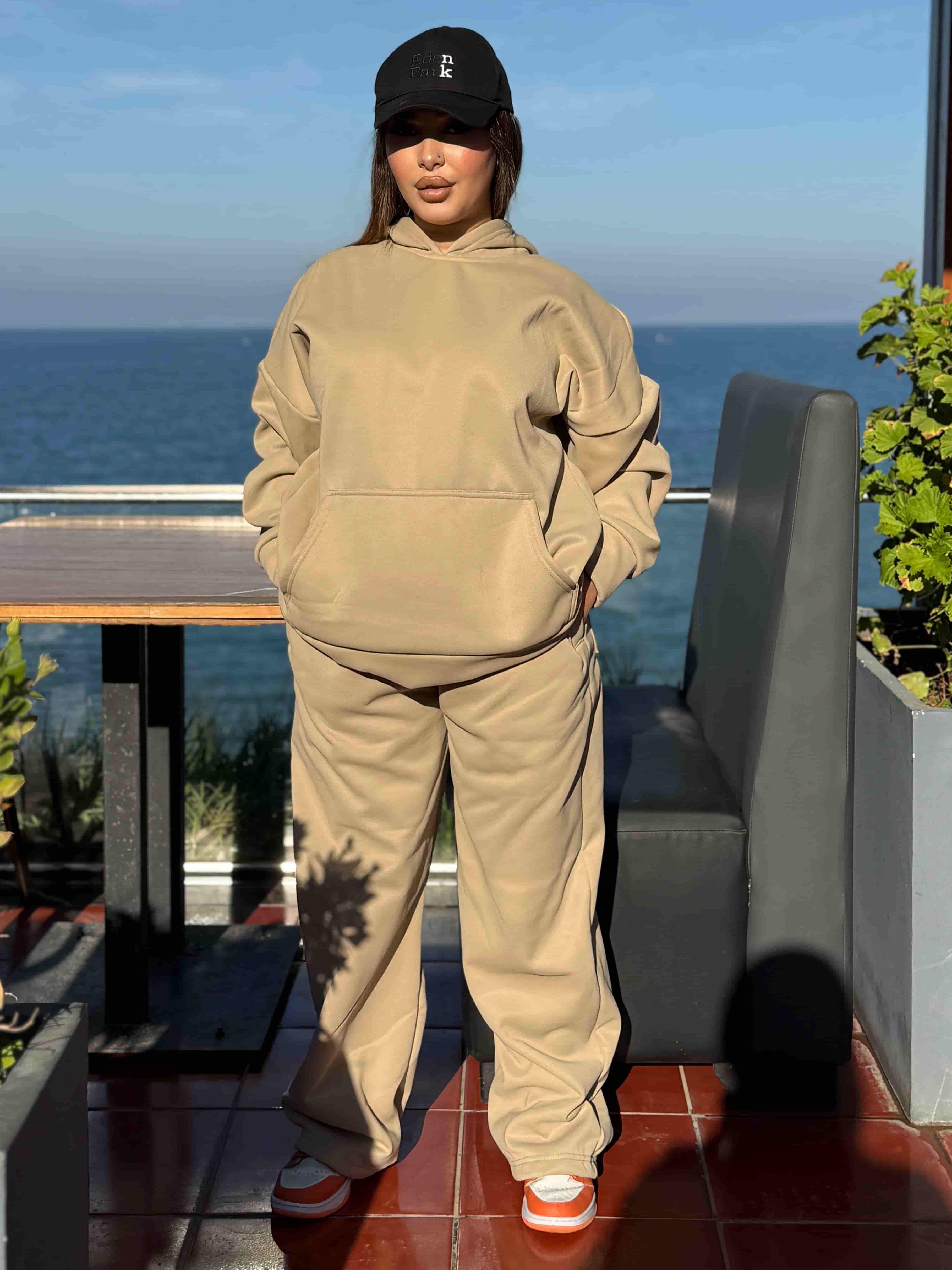 Beige tracksuit set