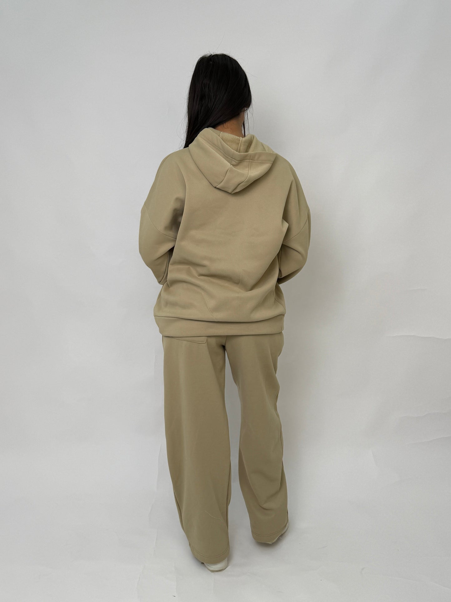 Beige unisex joggers set