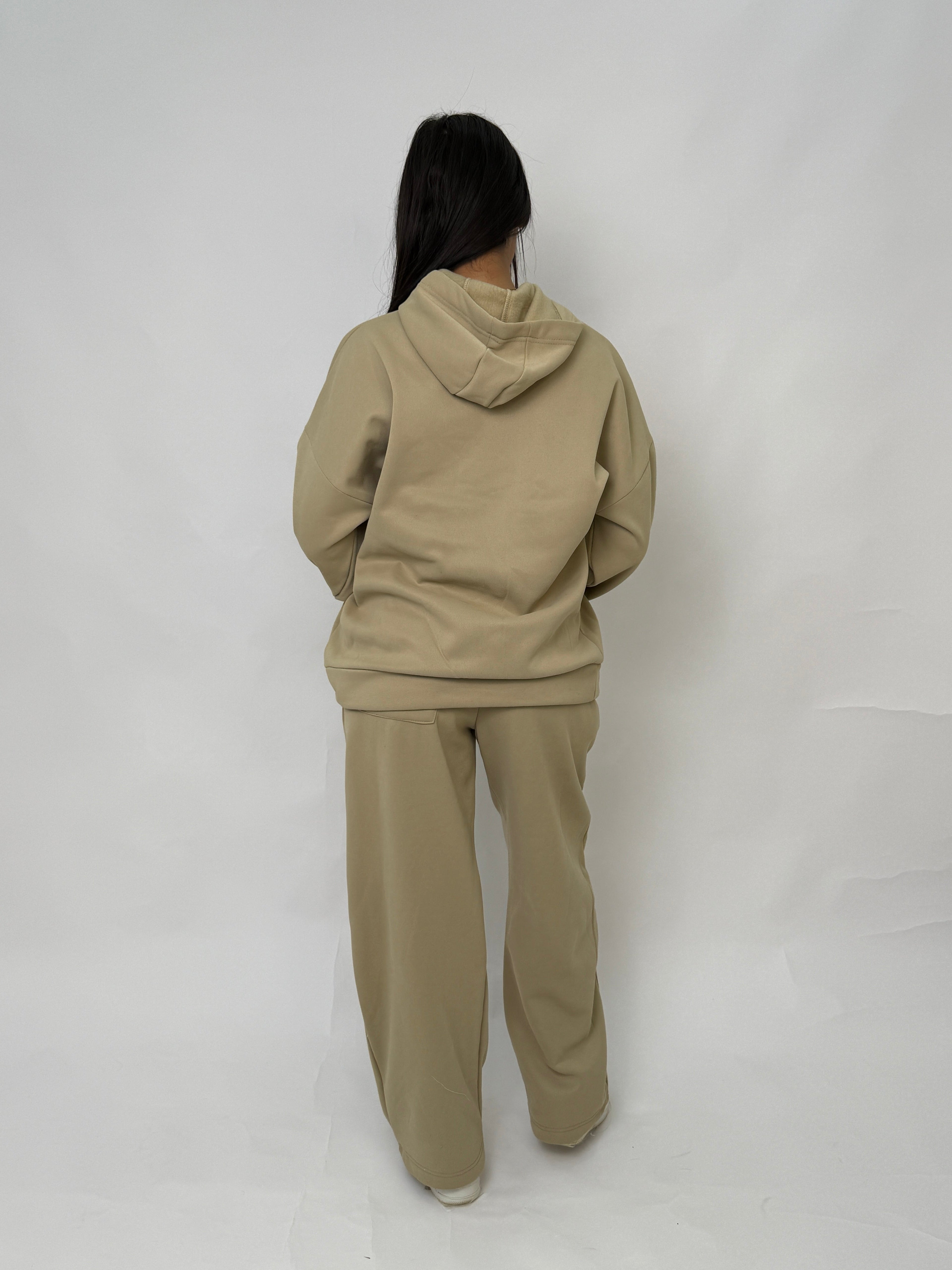 Beige unisex joggers set