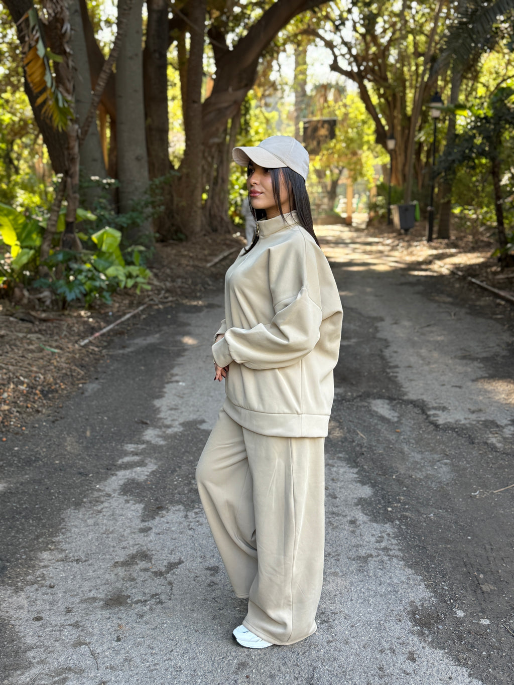 Comfy beige baggy set