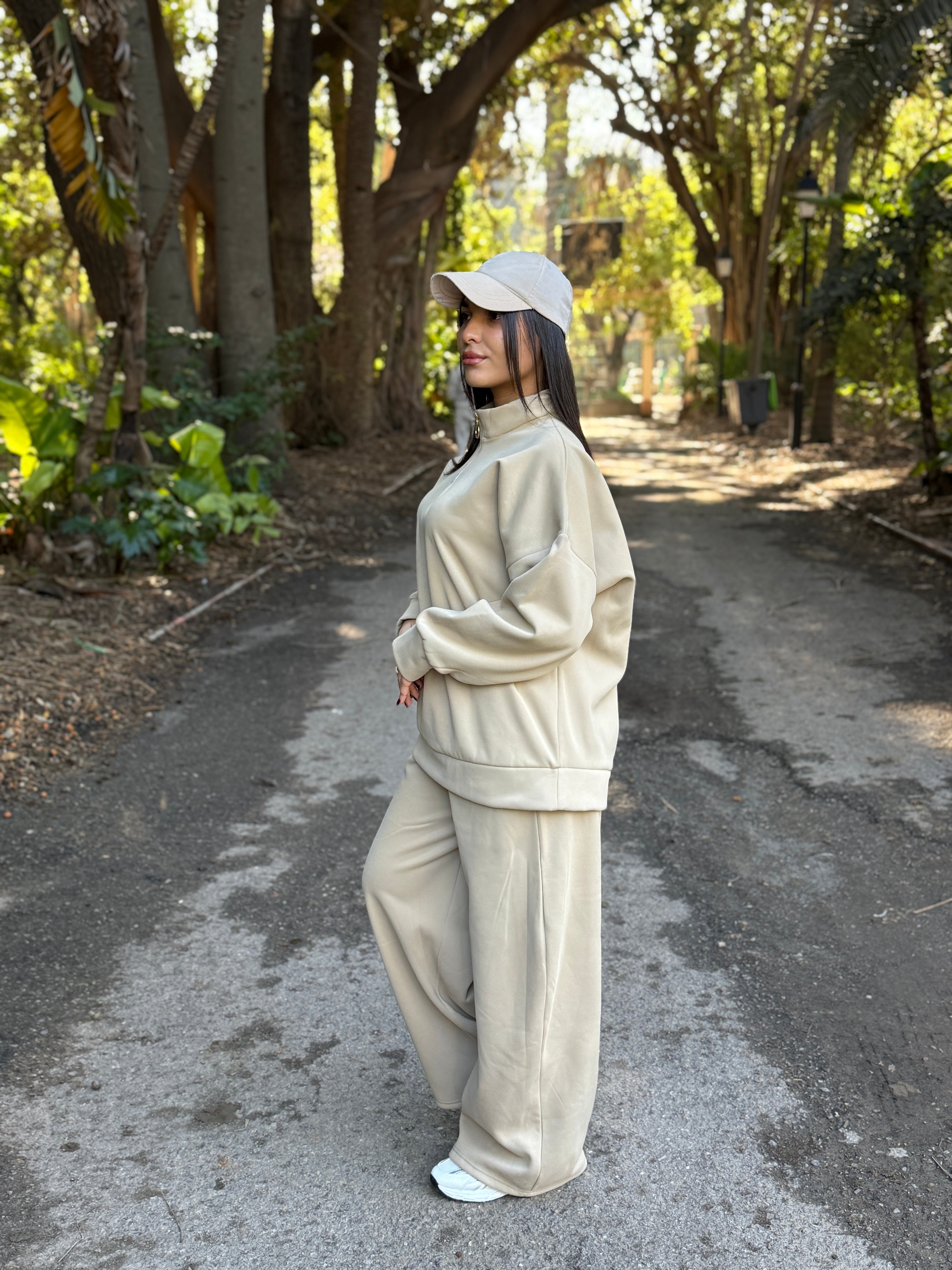 Comfy beige baggy set
