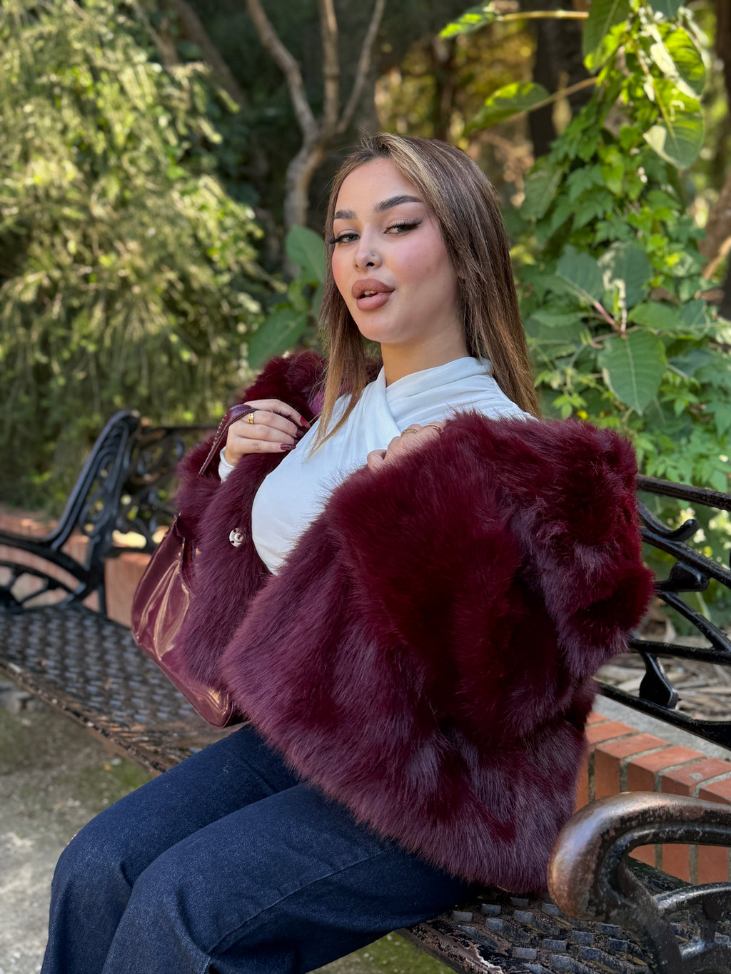 Coat vanessa burgundy