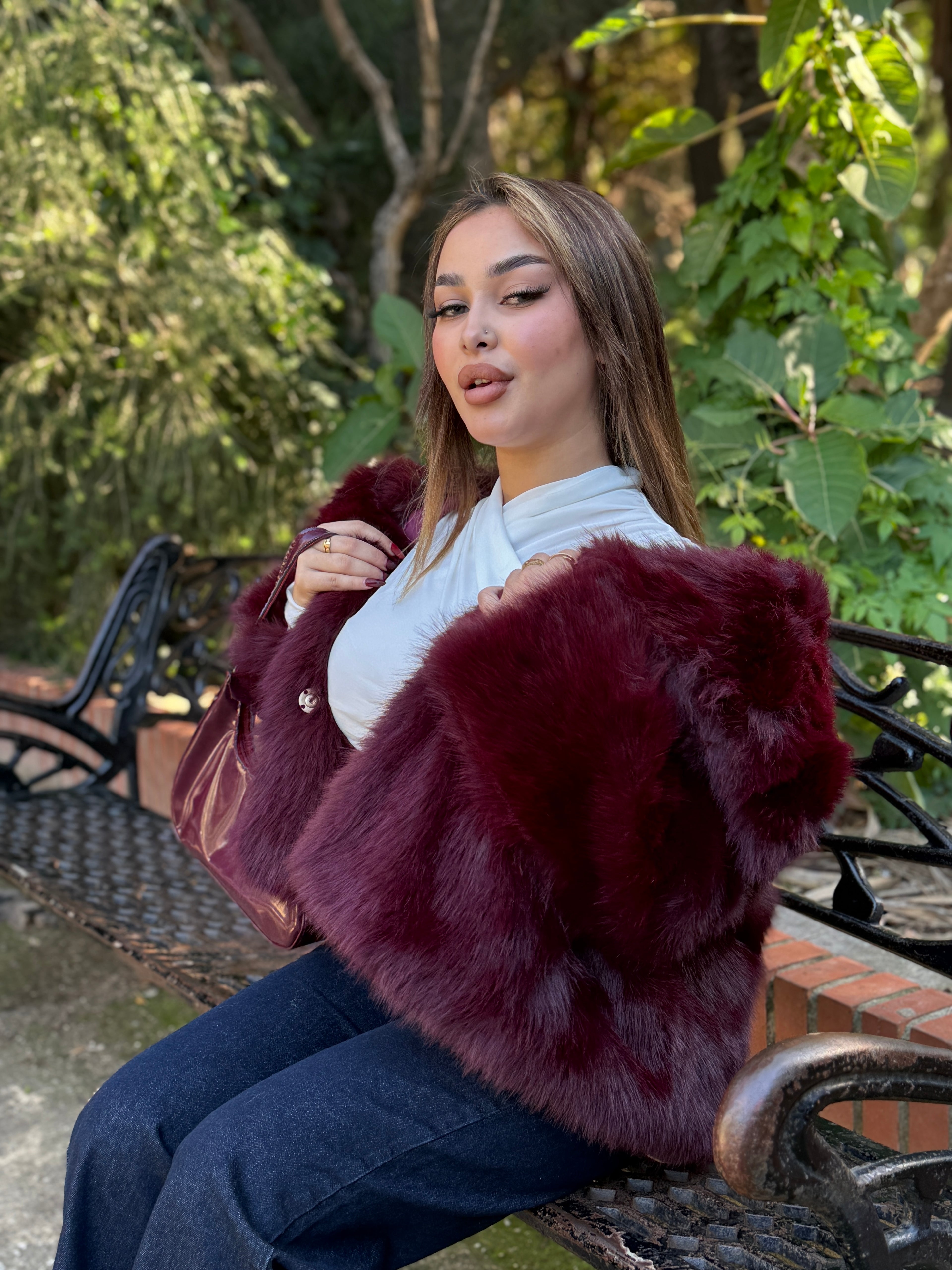 Coat vanessa burgundy