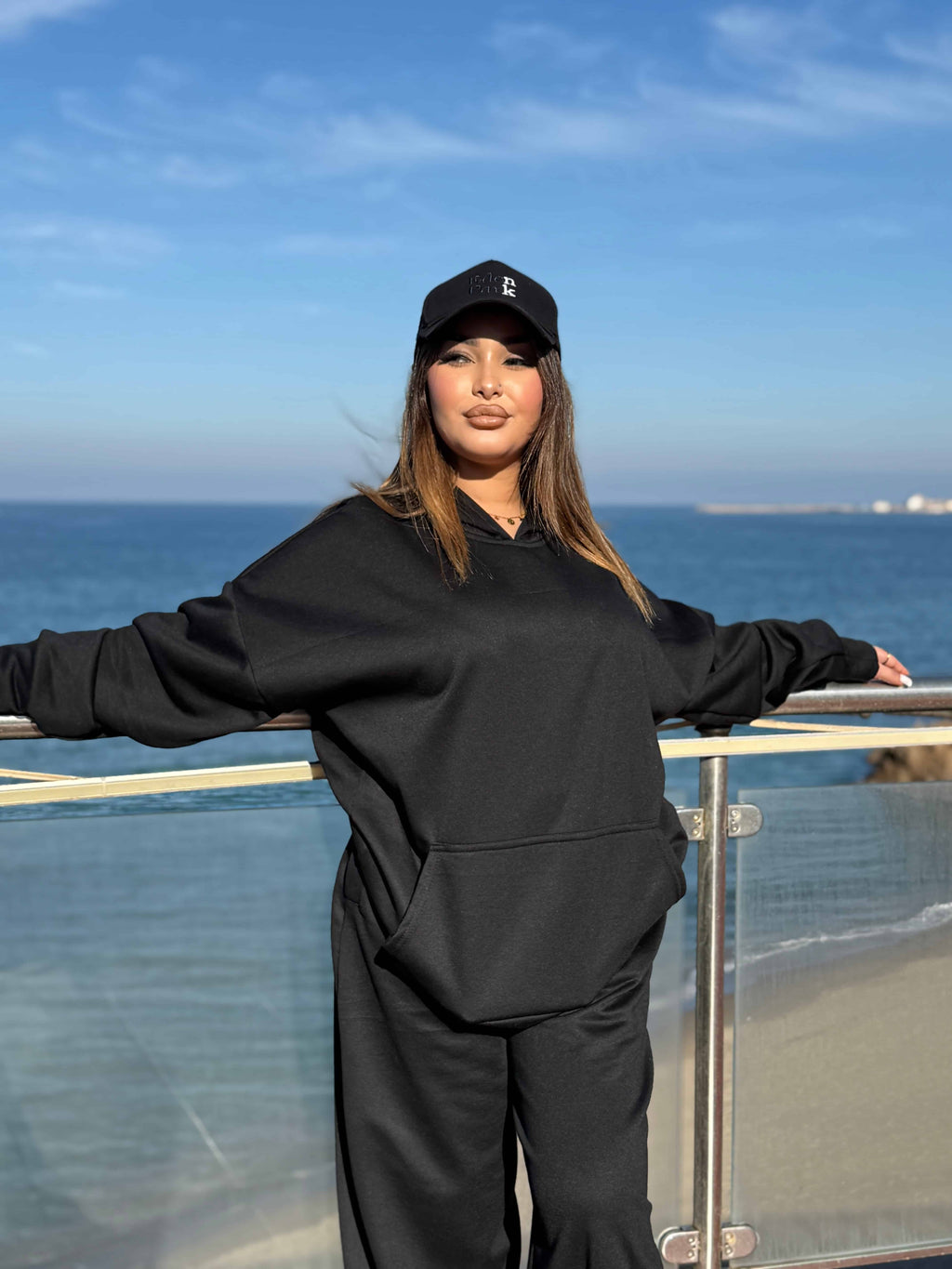 black tracksuit set