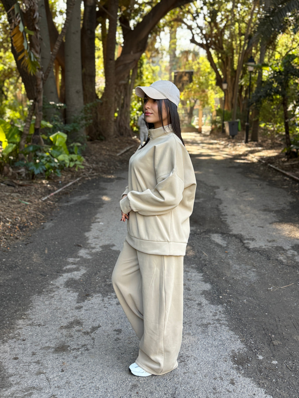 Comfy beige baggy set