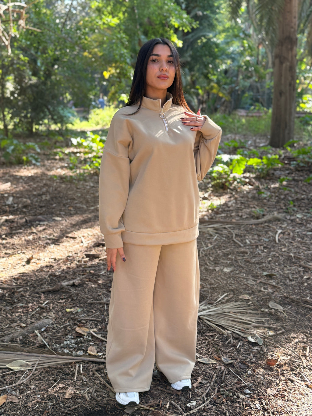 Comfy beige baggy set