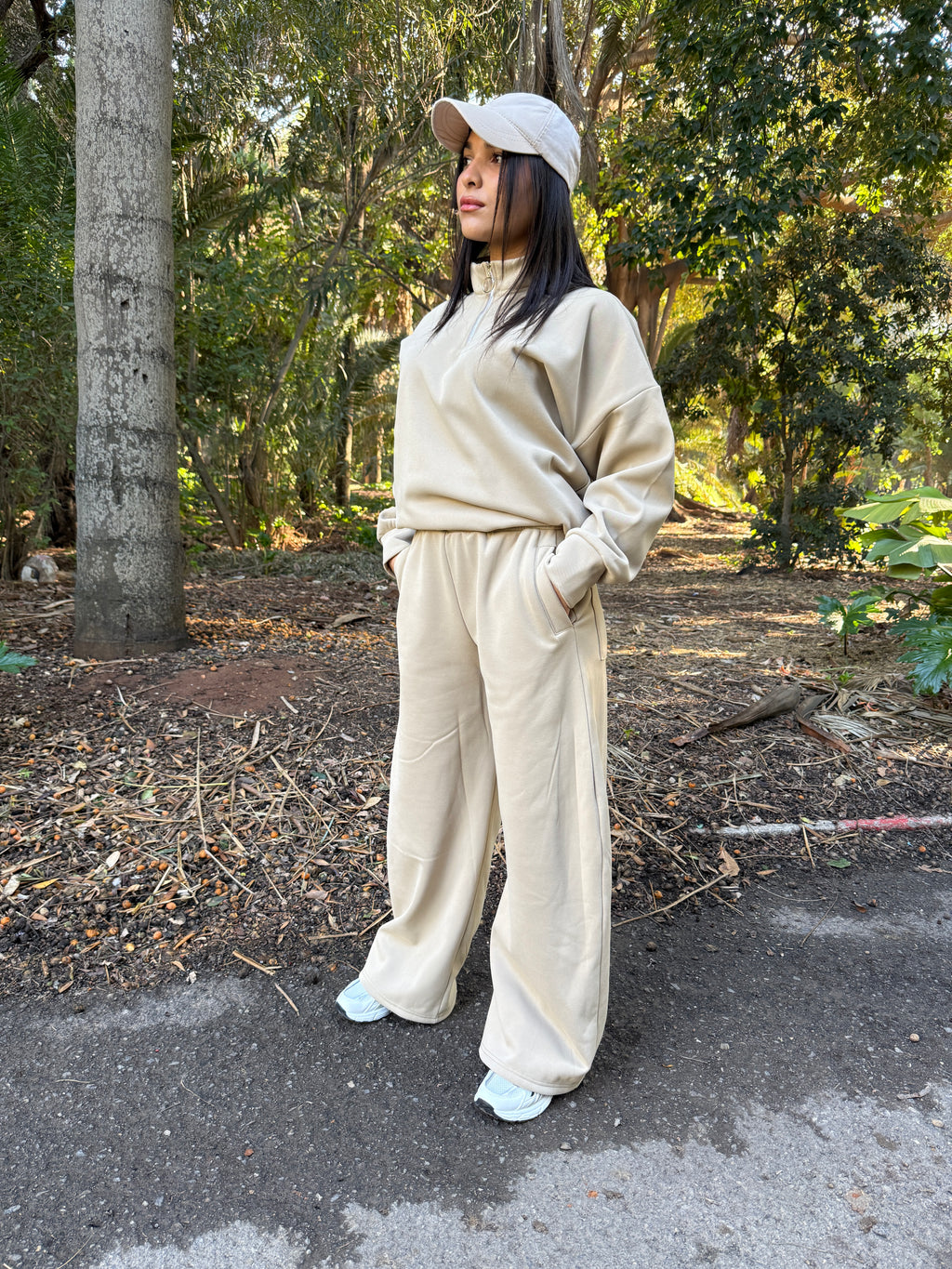 Comfy beige baggy set