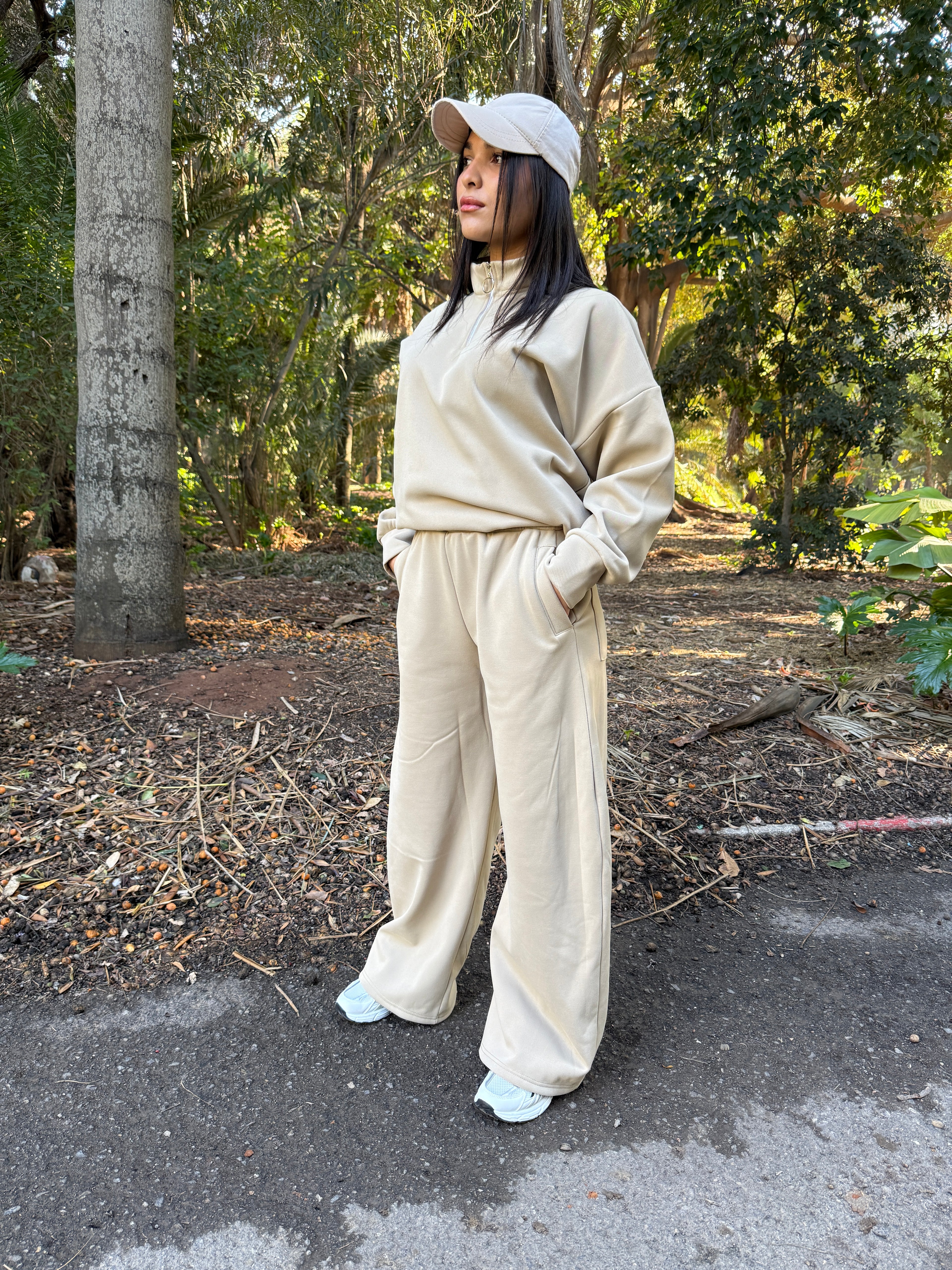 Comfy beige baggy set