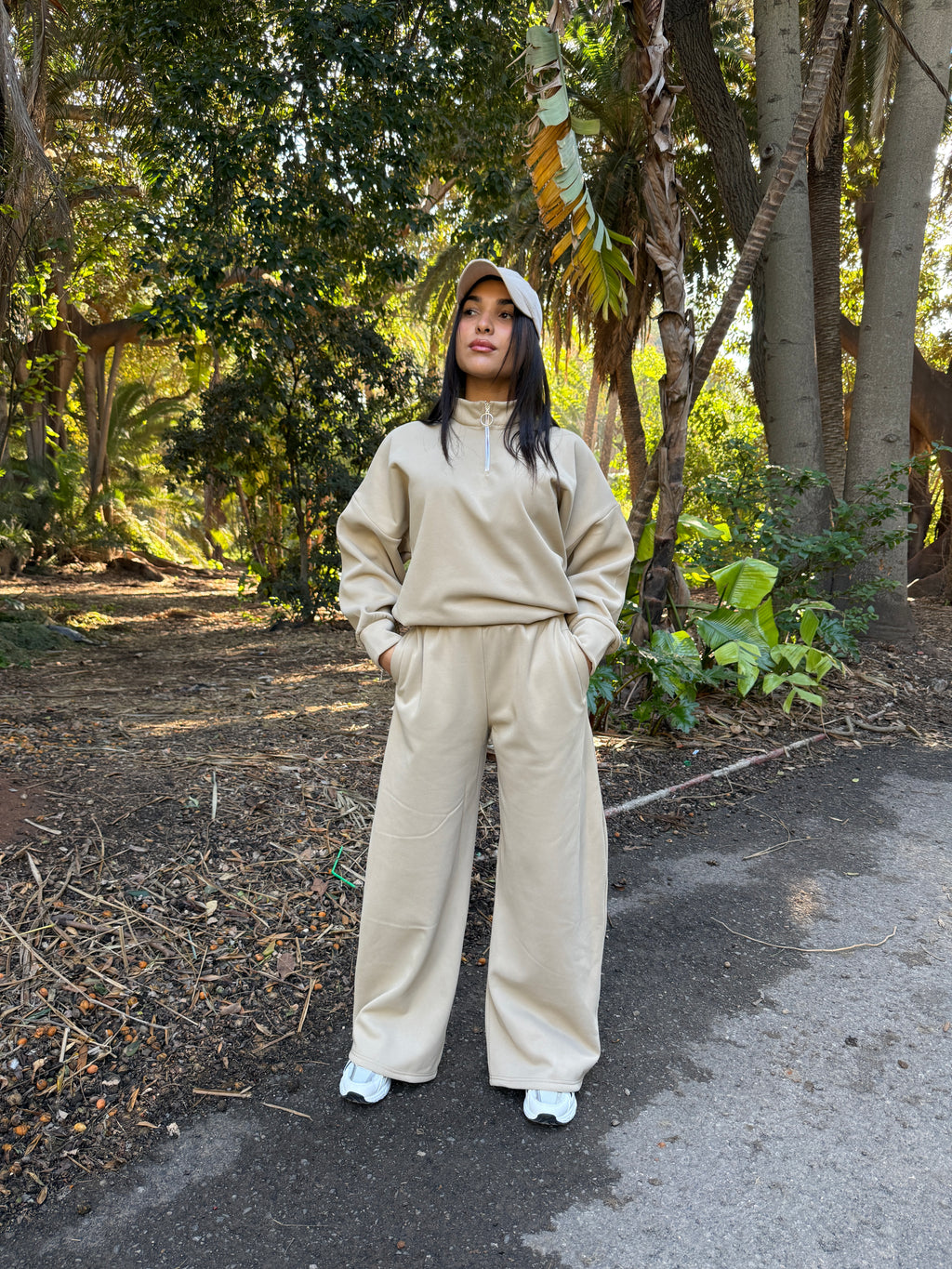 Comfy beige baggy set