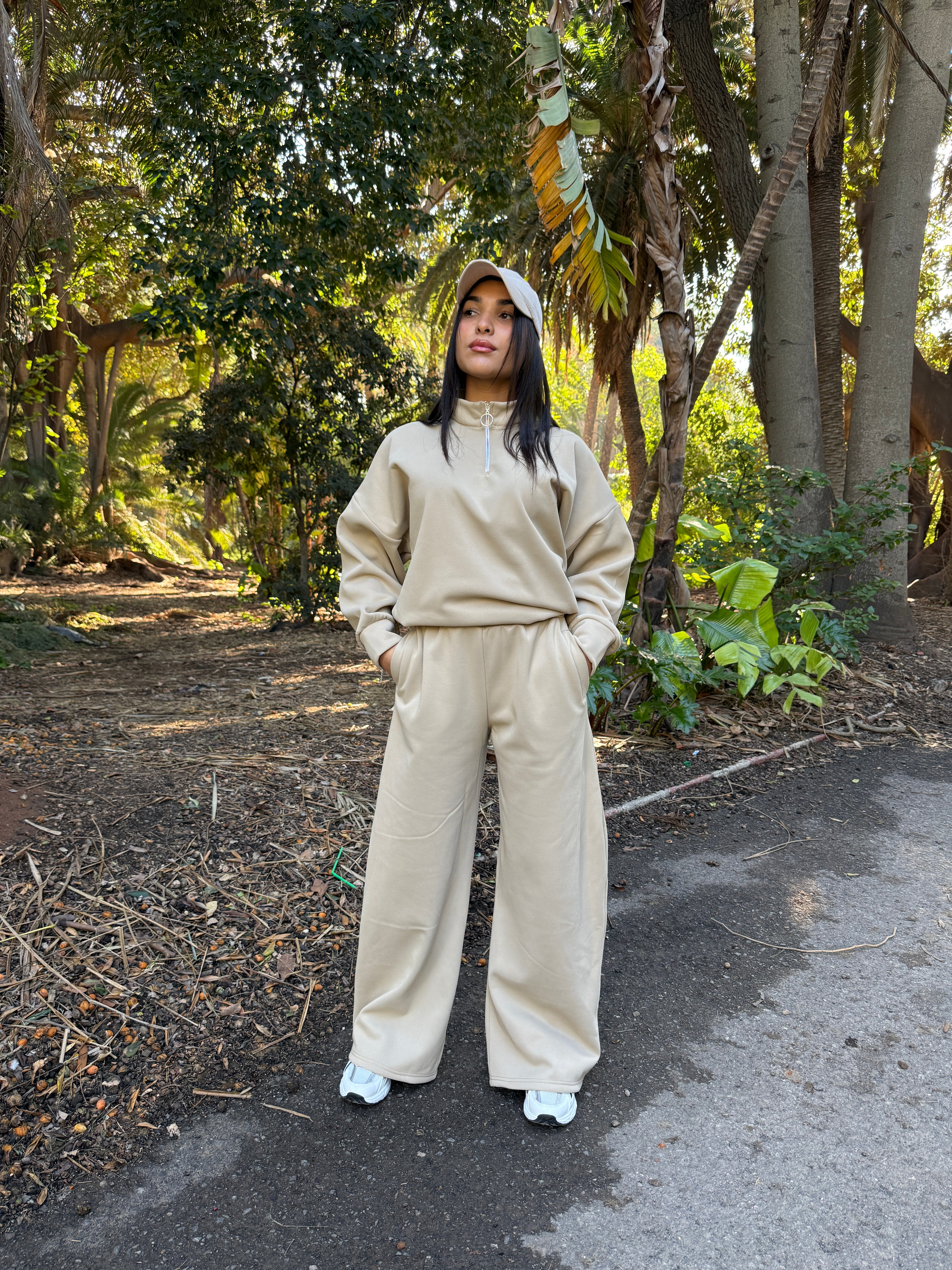 Comfy beige baggy set