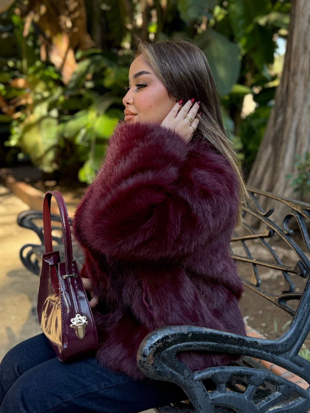 Coat vanessa burgundy