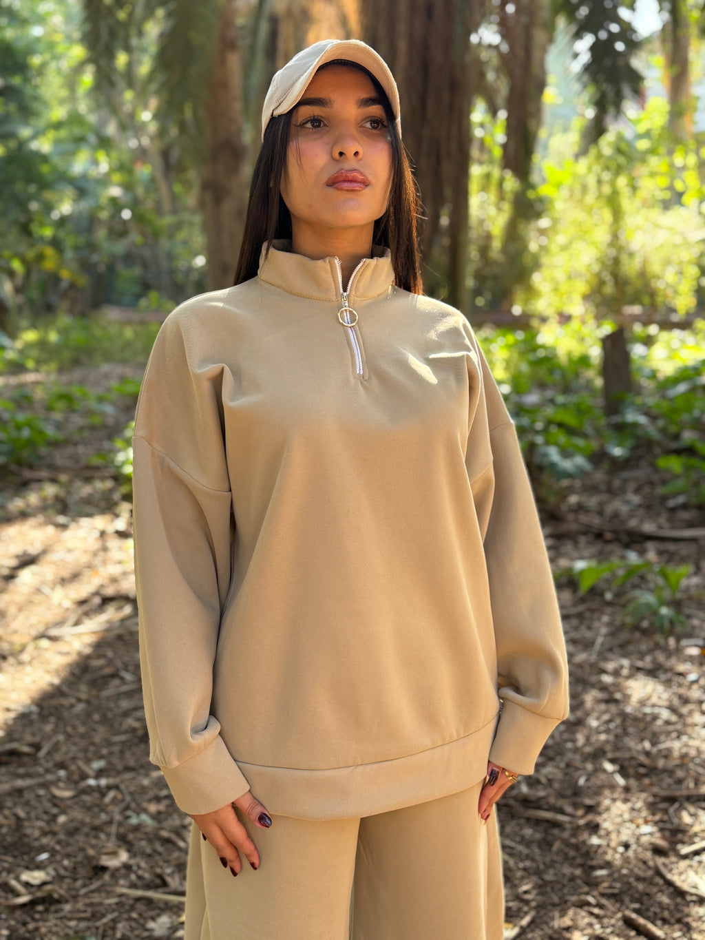 Comfy beige baggy set