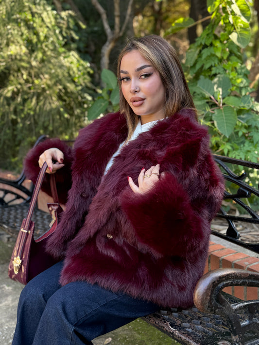 Coat vanessa burgundy