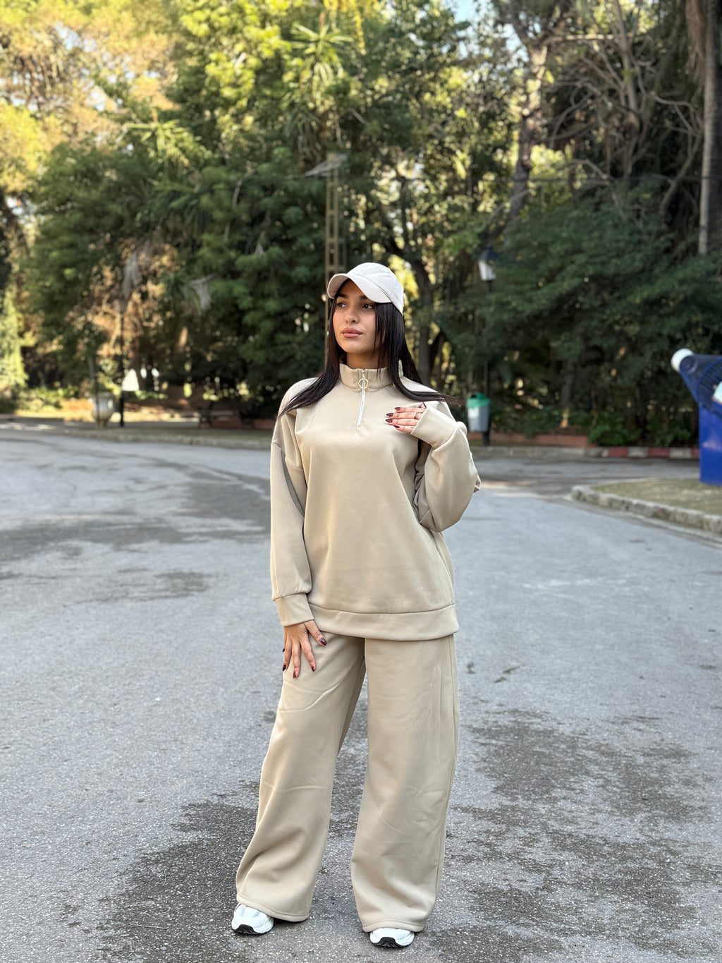 Comfy beige baggy set