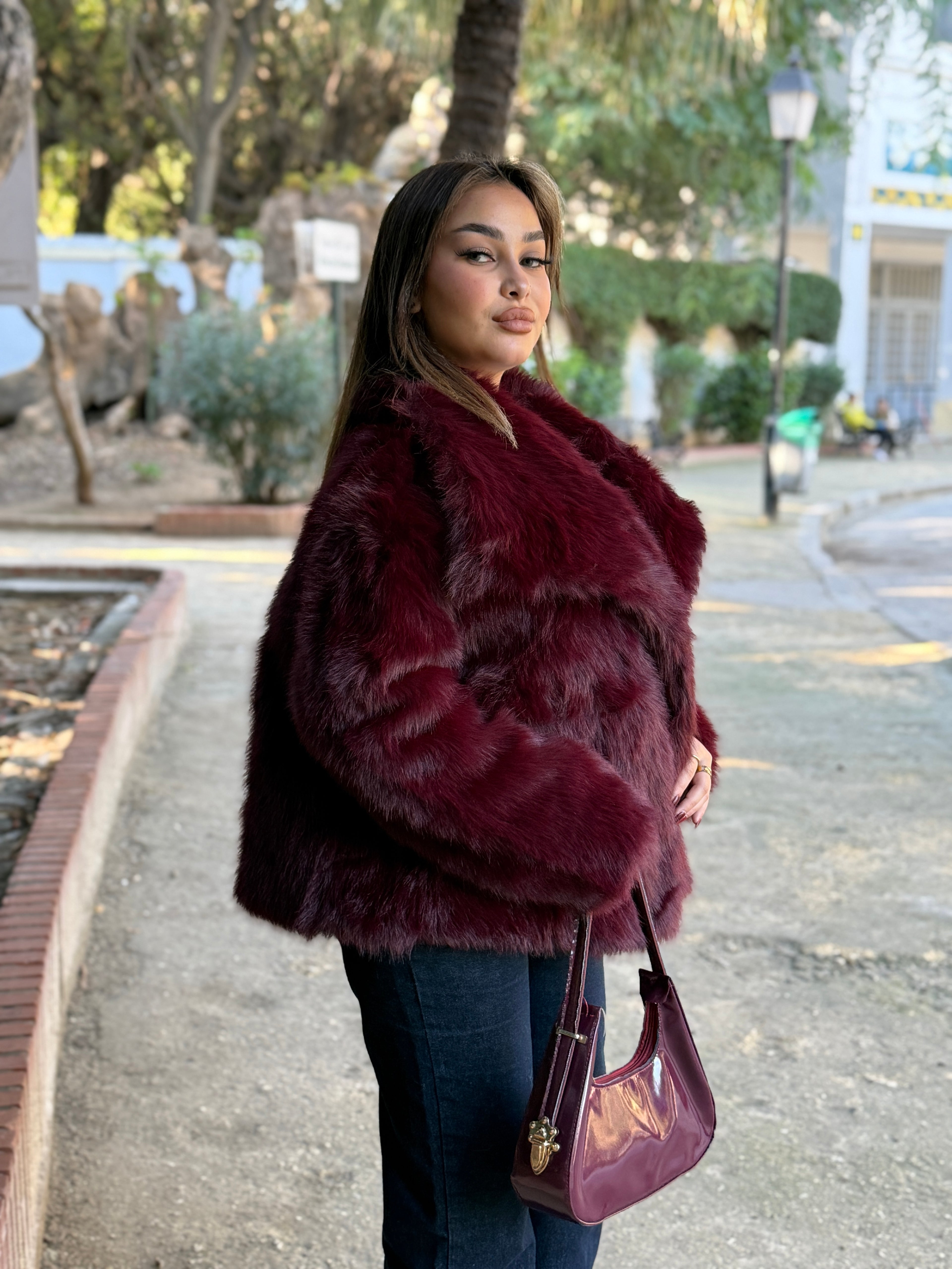 Coat vanessa burgundy
