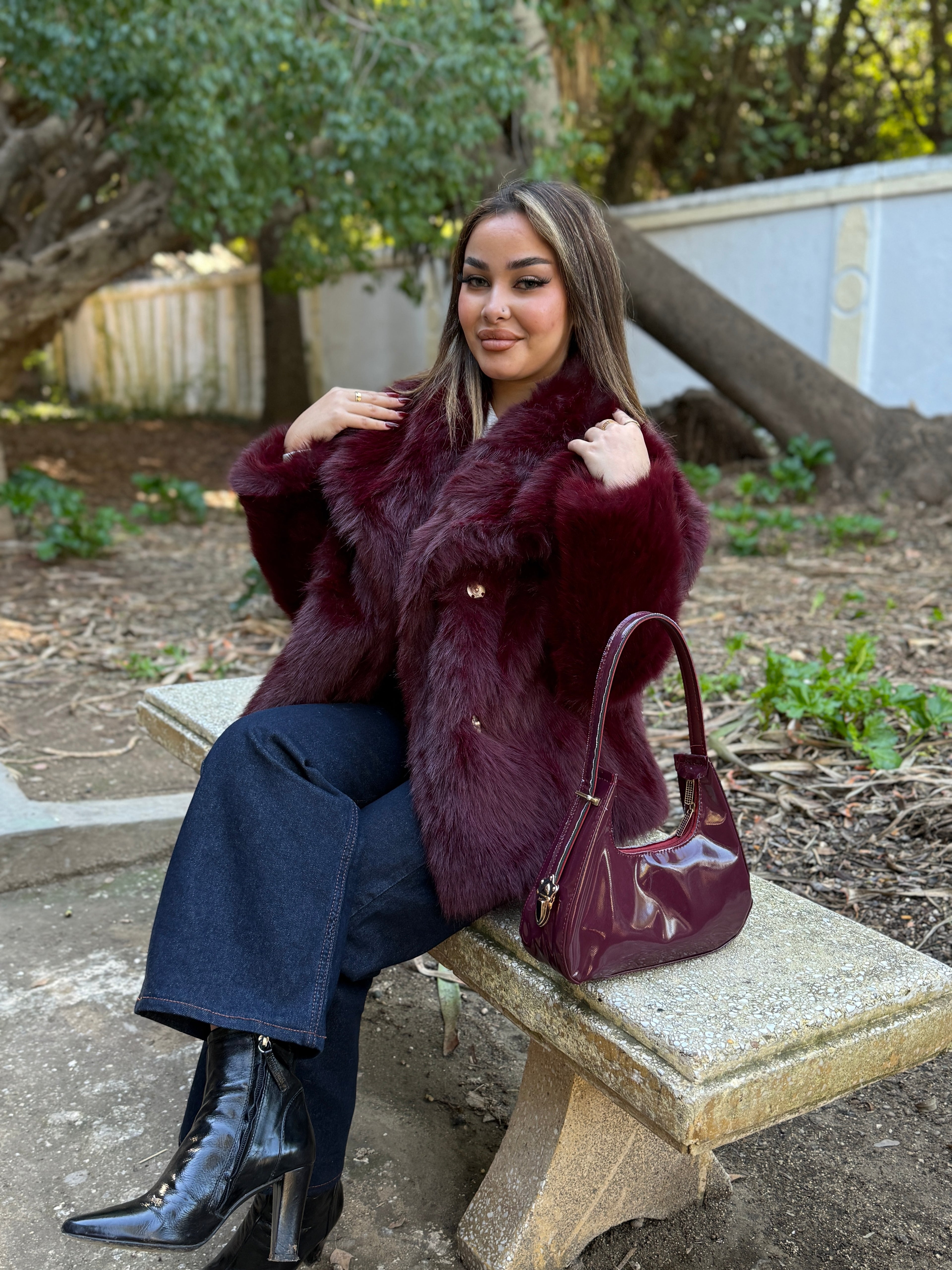 Coat vanessa burgundy
