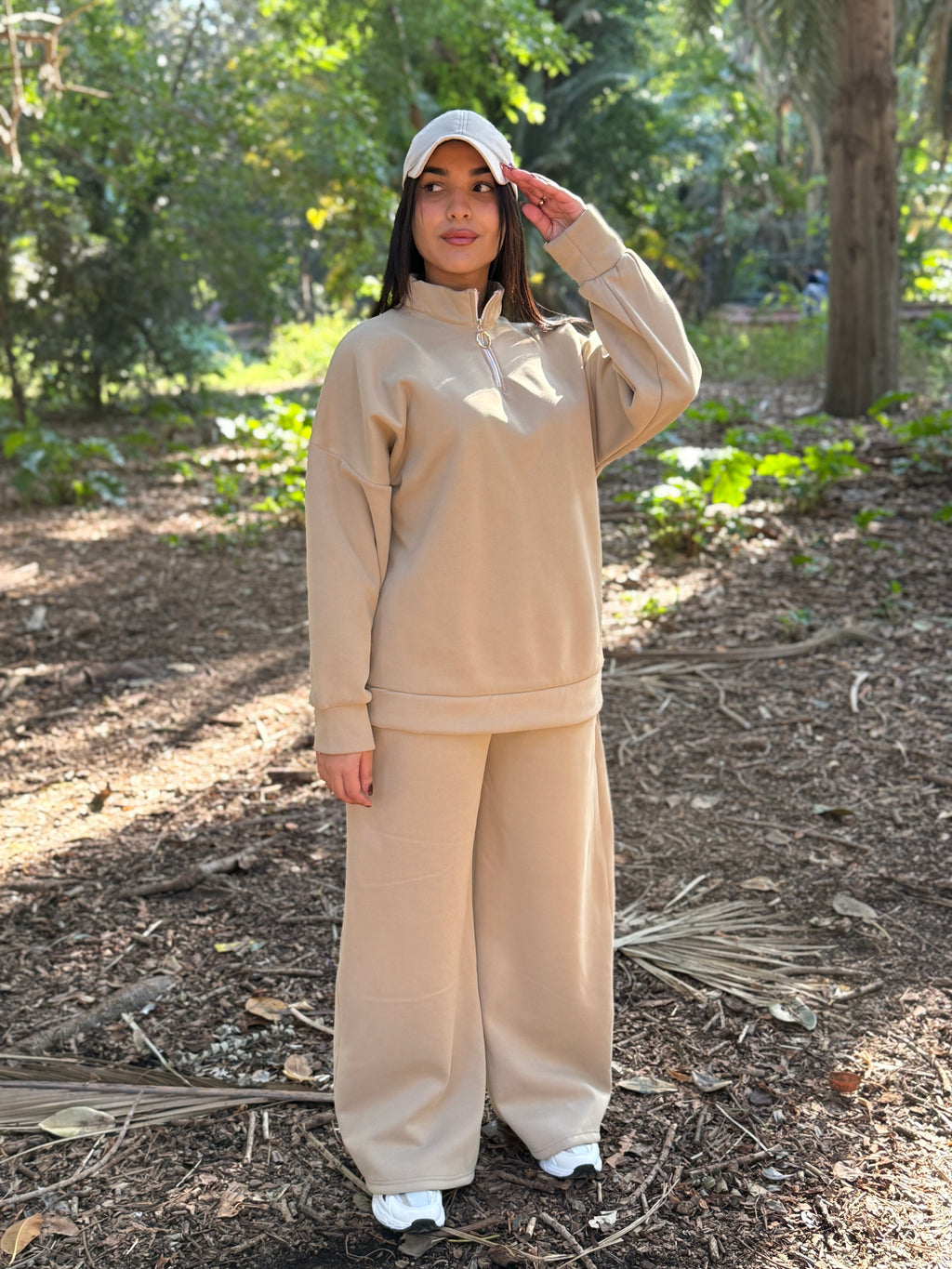 Comfy beige baggy set