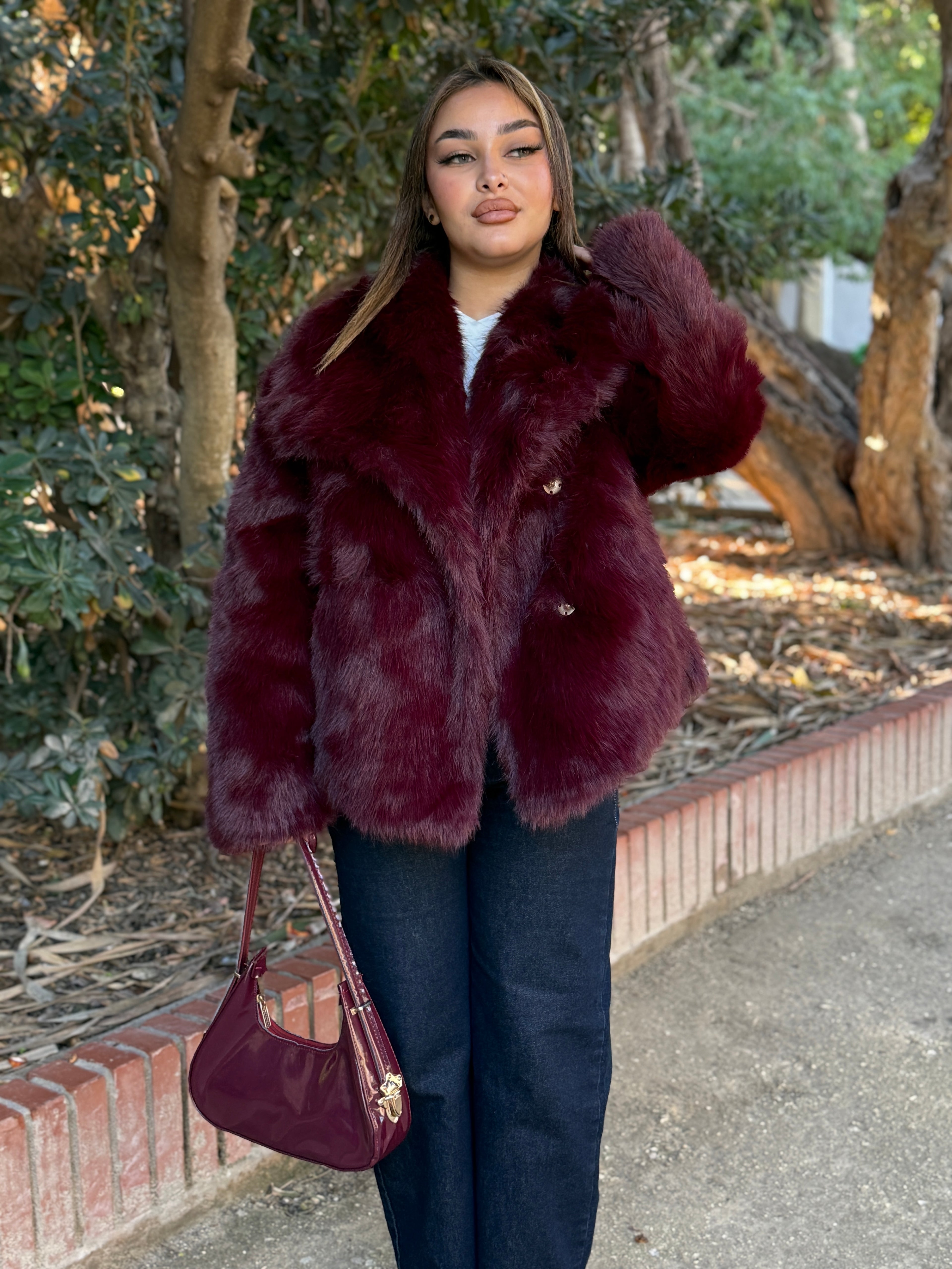 Coat vanessa burgundy