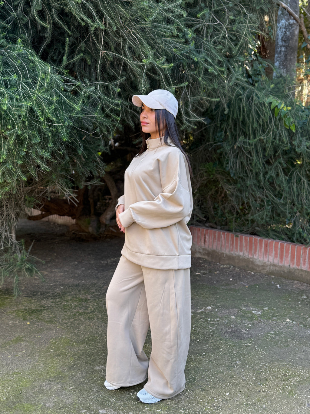 Comfy beige baggy set