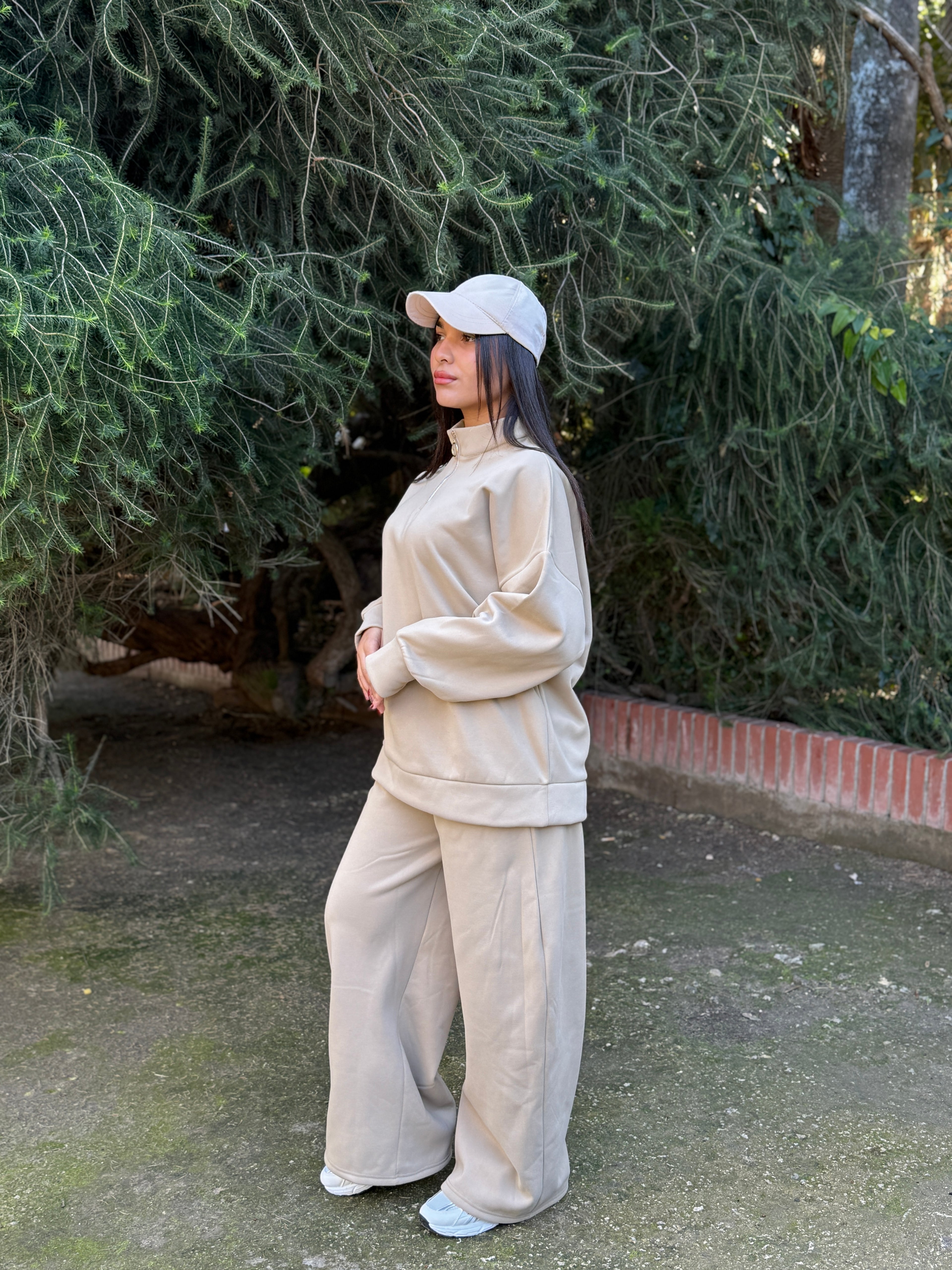 Comfy beige baggy set