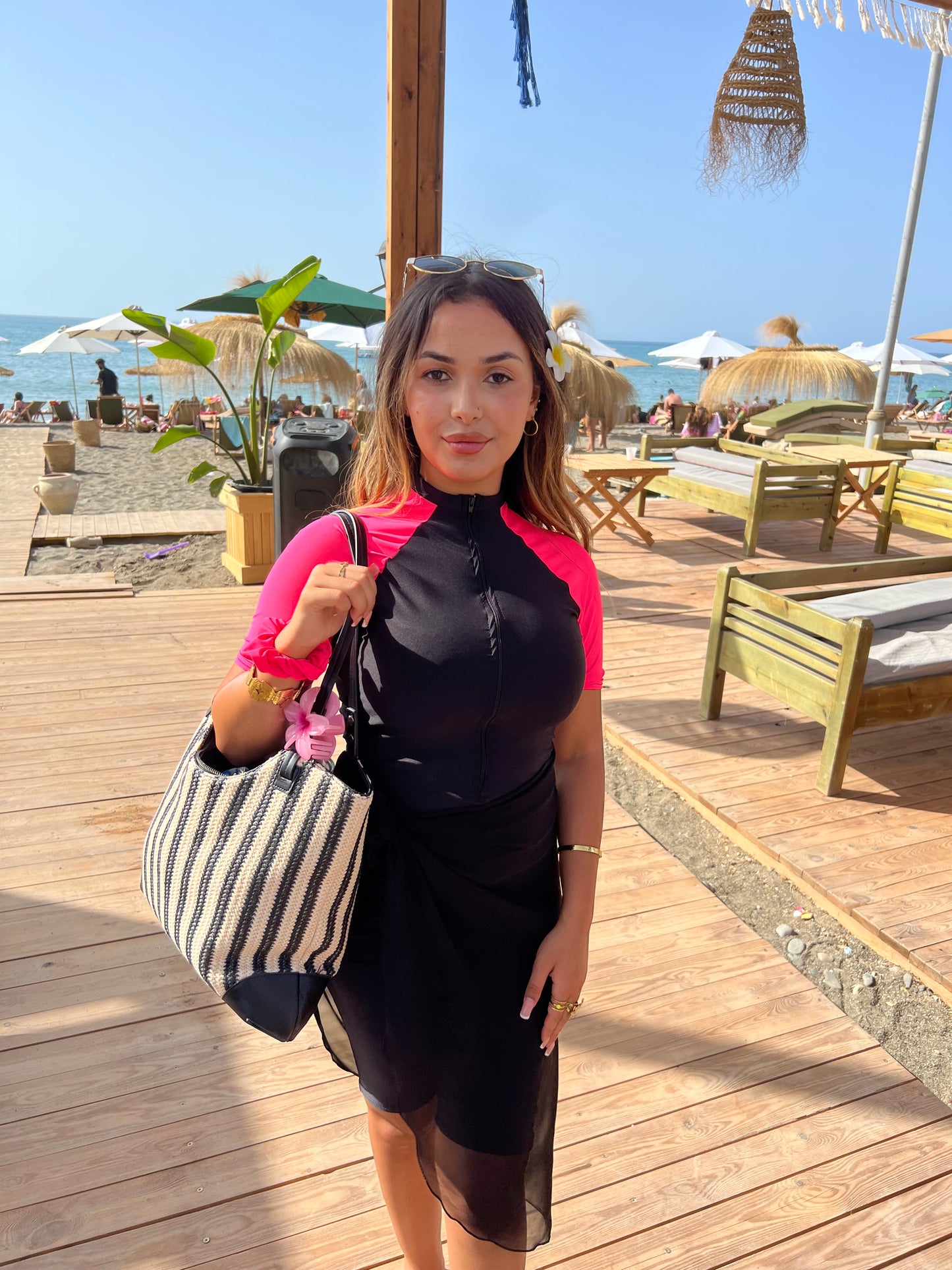 burkini pink splash