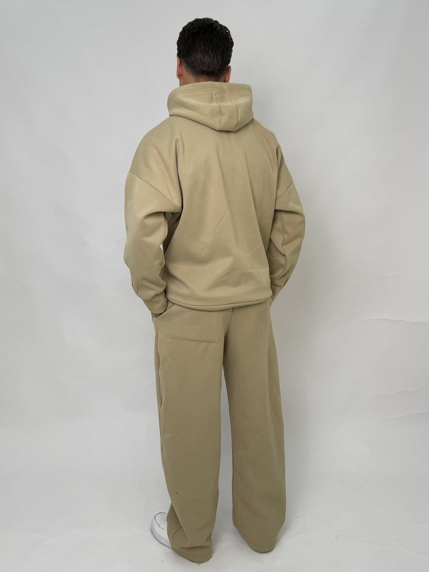 Beige unisex joggers set