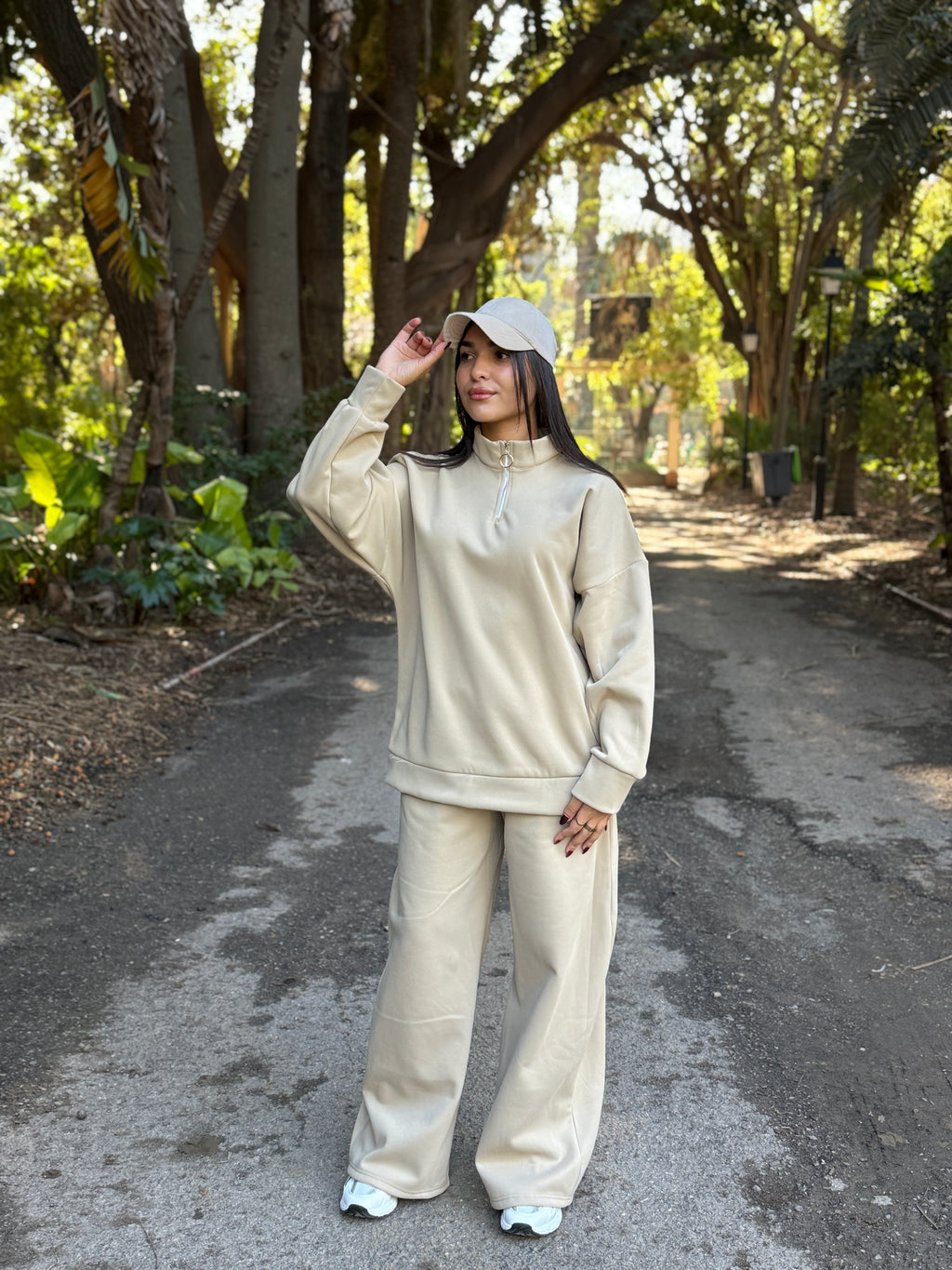 Comfy beige baggy set