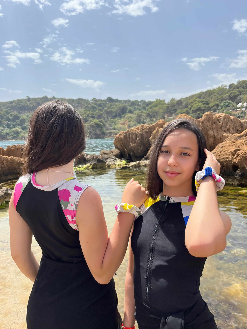 burkini sweet pop + pareo foulard noir