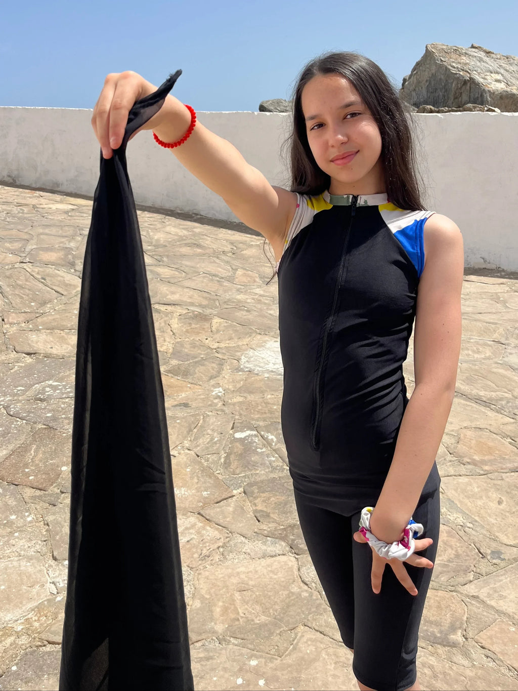burkini sweet pop + pareo foulard noir