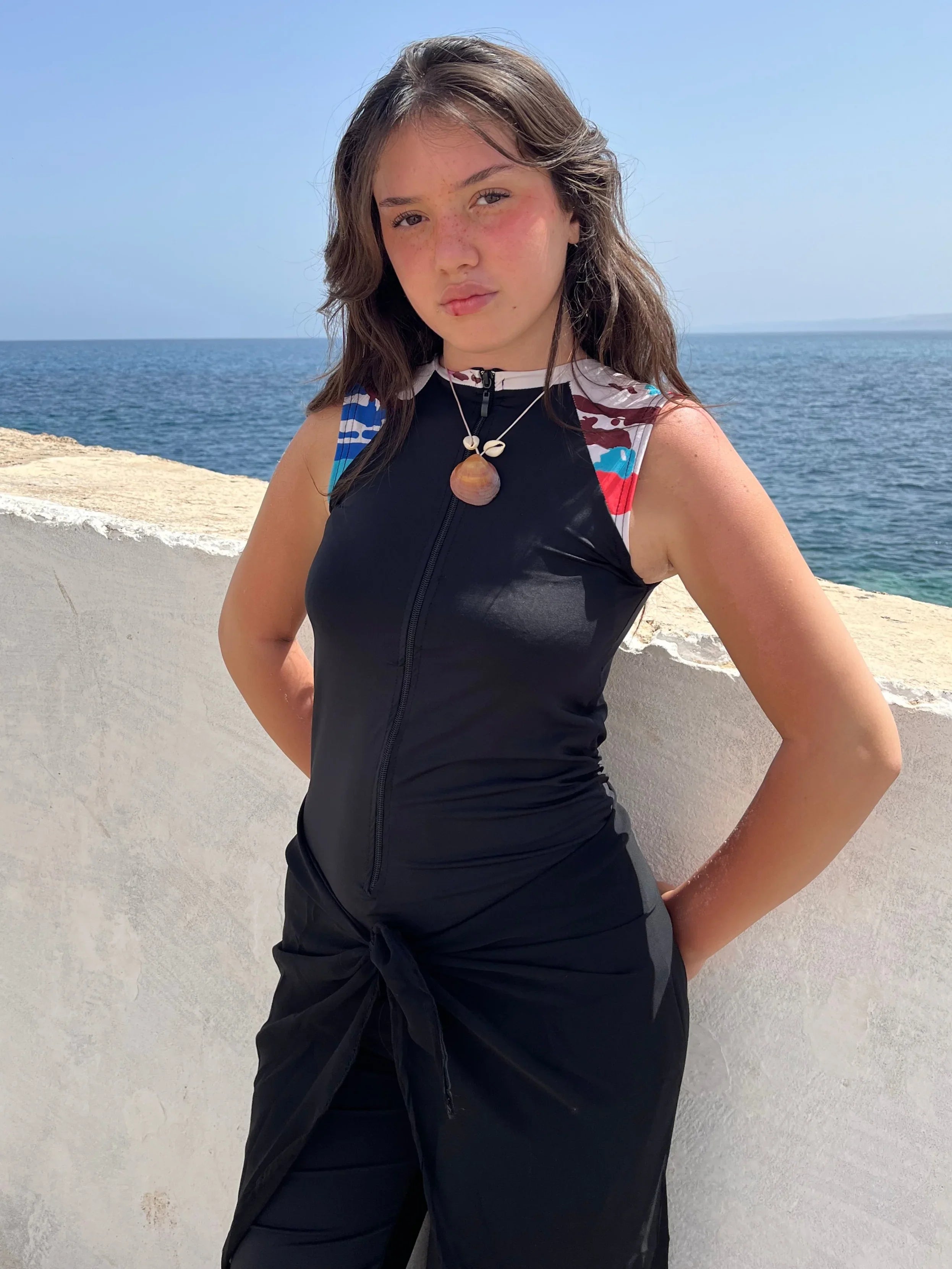 burkini sweet pop + pareo foulard noir