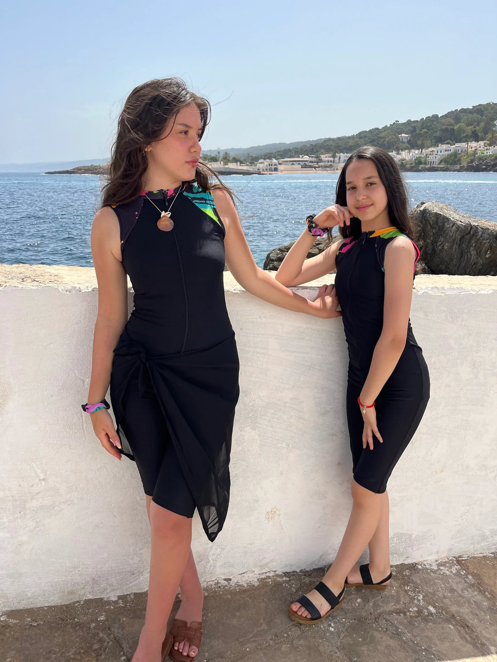 burkini midnight candy + pareo foulard noir