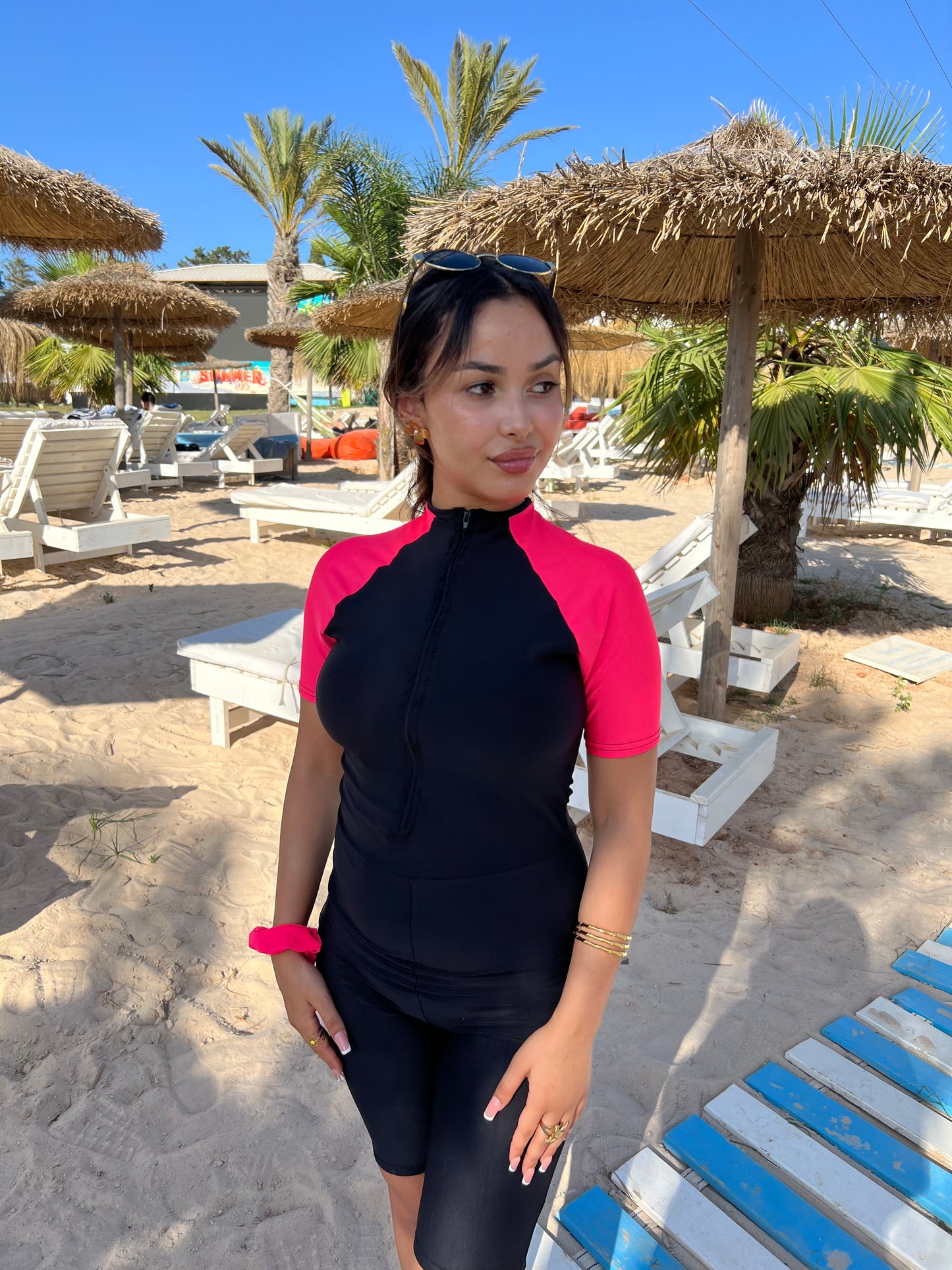 burkini pink splash