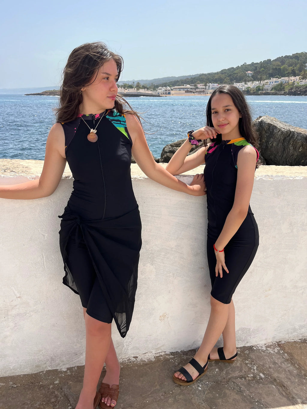 burkini midnight candy + pareo foulard noir