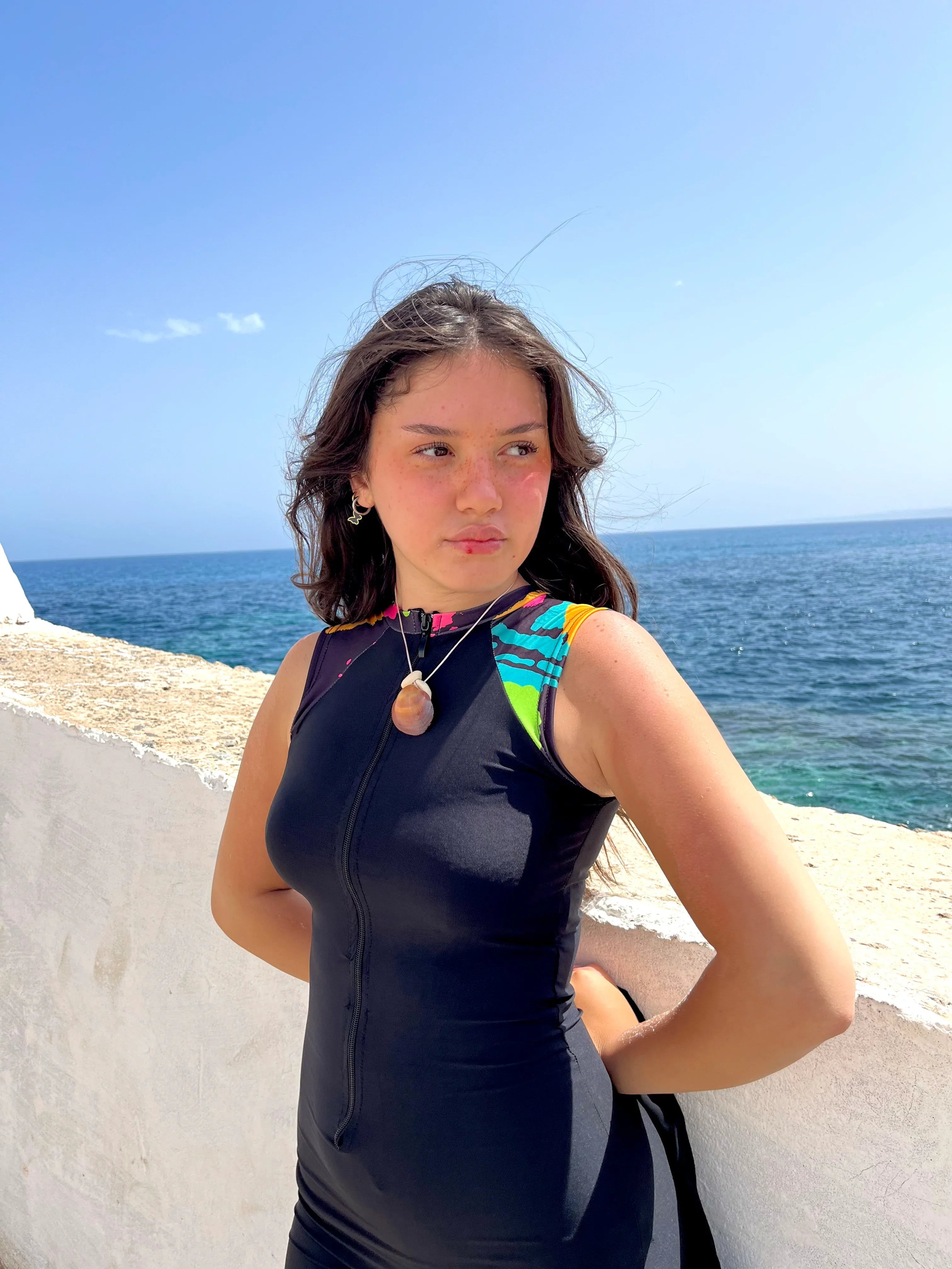 burkini midnight candy + pareo foulard noir