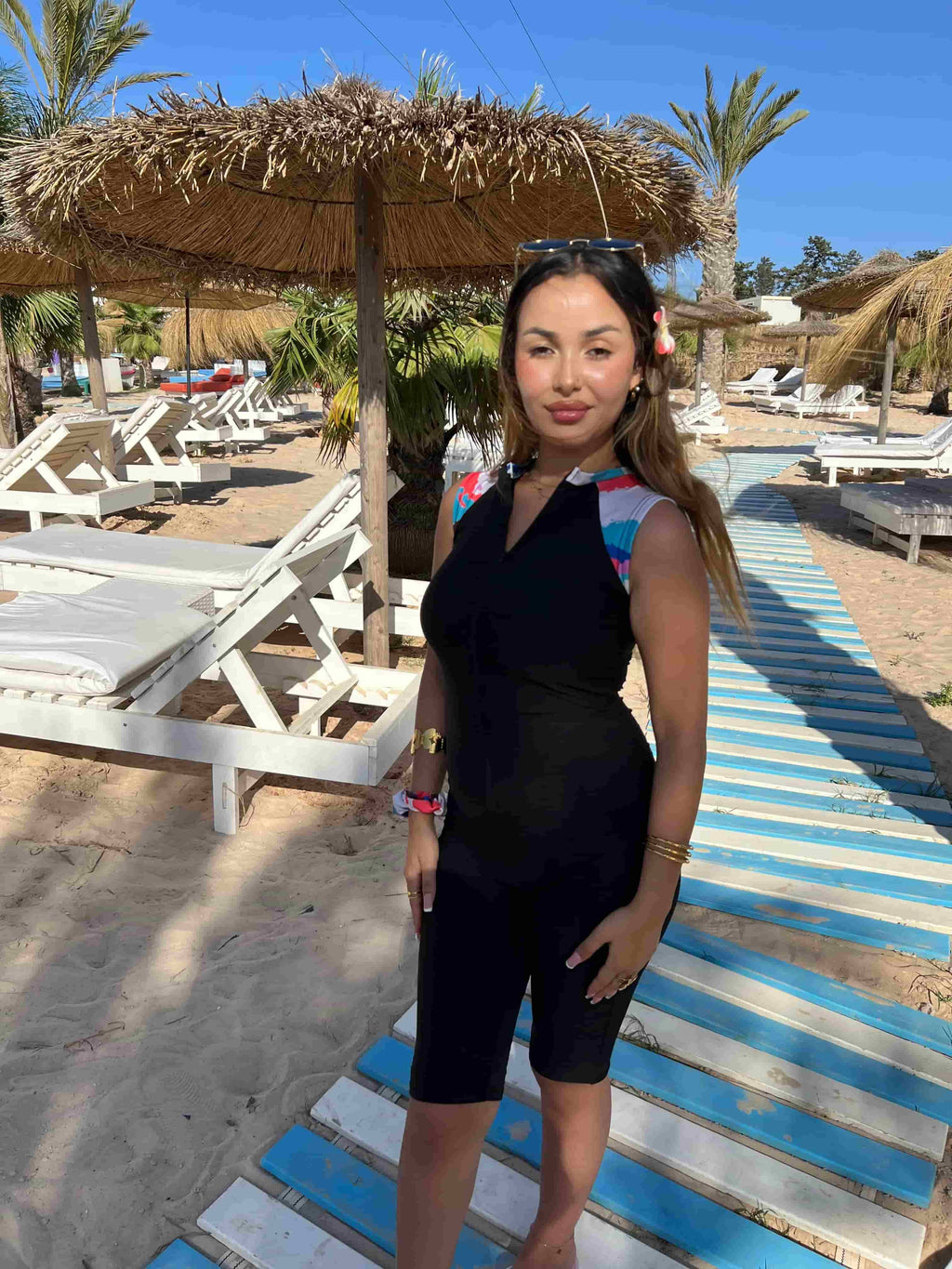 burkini sweet pop + pareo foulard noir
