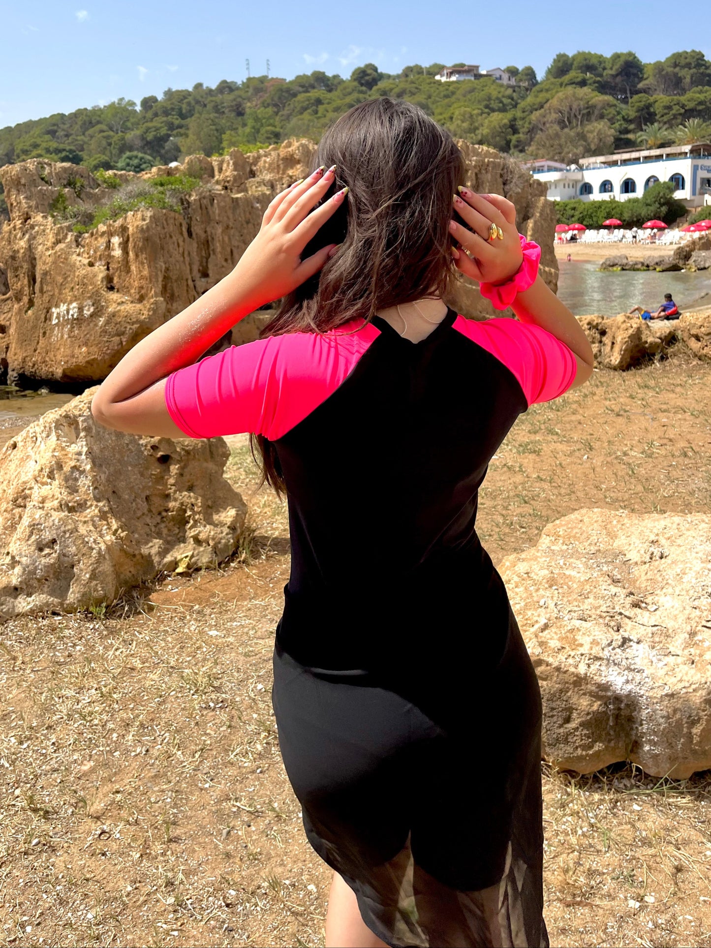 burkini pink splash